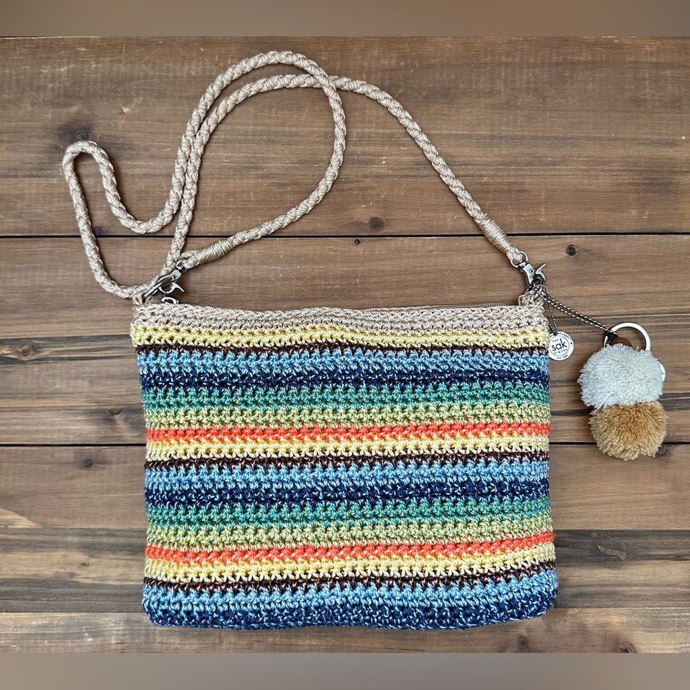 the Sak Crochet Rainbow Handbag